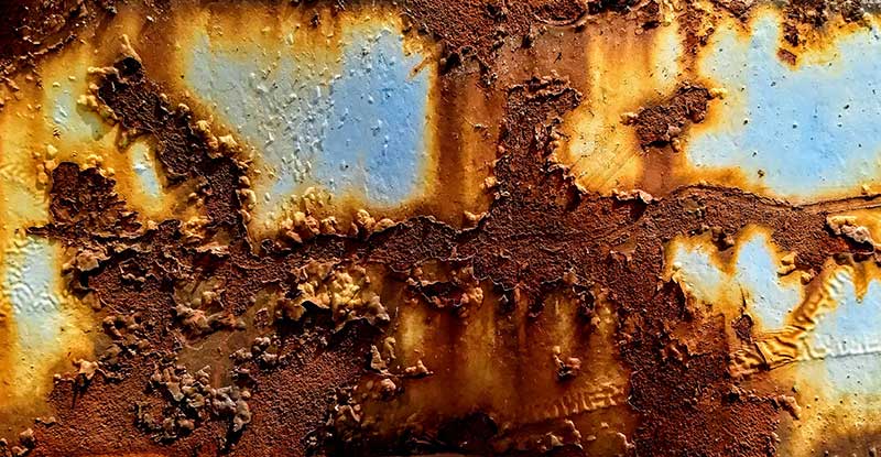 Corrosion on metal plate