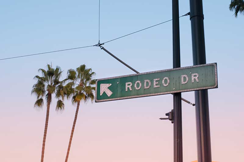 Rodeo Drive sign Beverly Hills